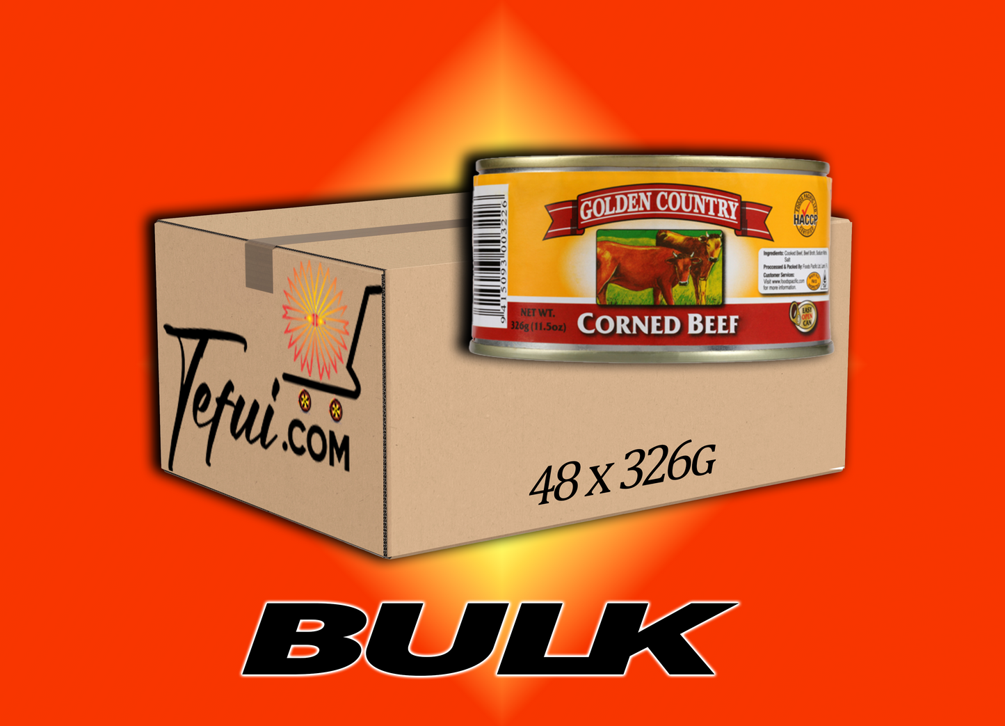 Carton of Golden Country Corned Beef