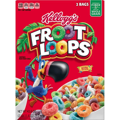 KELLOGGS FRUIT LOOPS 43.6 OZ